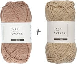 Yarn and Colors Slouchy Pouch Color Block Häkelpaket 006 Taupe