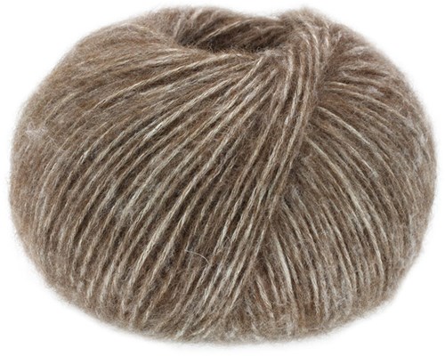 Lana Grossa Natural Alpaca Pelo 008 Dunkelbraun meliert