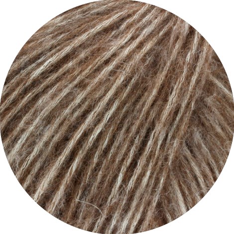 Lana Grossa Natural Alpaca Pelo 008 Dunkelbraun meliert-2