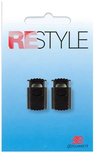 Restyle Endkappe 1-Öffnung Kunststoff 2 Stück 000 Schwarz