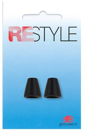 Restyle Endkappe Kunststoff 2 Stück 000 Schwarz