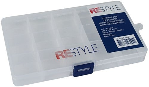 Restyle Aufbewahrungsbox 17,3 x 10 x 2 cm mit 15 Fächern