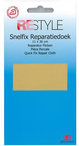 Restyle Reparatur Flicken 11 cm x 36 cm Aufbügelbar 886 Braun / Beige