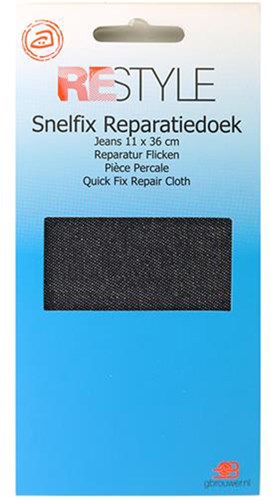 Restyle Reparatur Flicken Jeans 11 cm x 36 cm Aufbügelbar 211 Blau / Grau