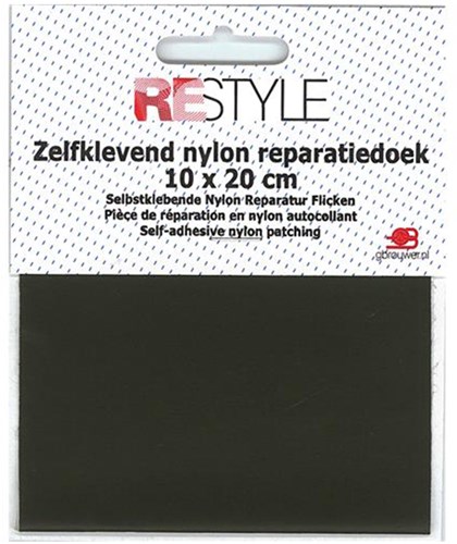Restyle Reparatur Flicken  Nylon 10 cm x 20 cm Selbstklebend 542 Olivgrün
