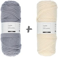 Traumdecke 4.0 KAL Strickpaket 1 Shark Grey & Cream