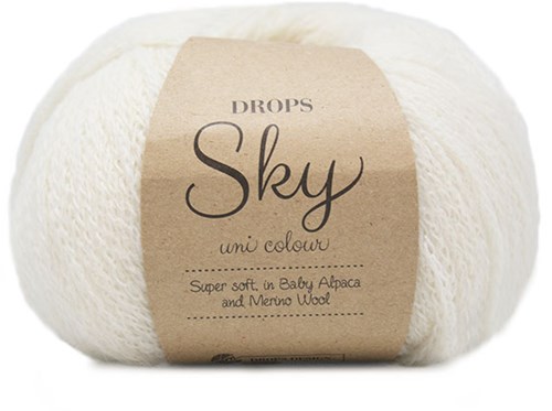 Drops Sky Uni Colour 001 Weiß