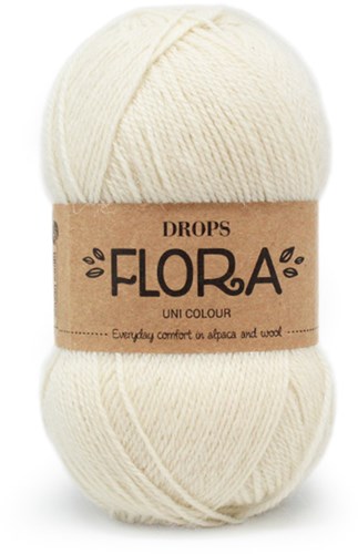 Drops Flora Uni Colour 01 Natur