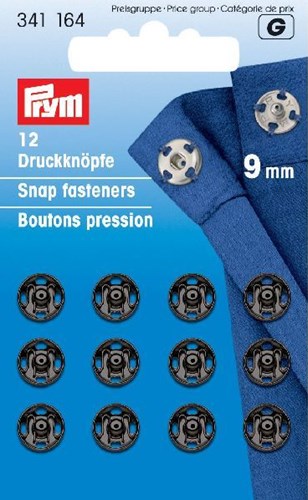 Prym Druckknöpfe schwarz 9mm