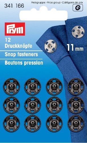 Prym Druckknöpfe schwarz 11mm