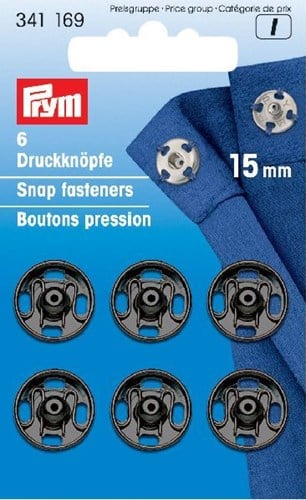Prym Druckknöpfe schwarz 15mm