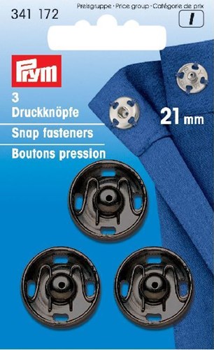 Prym Druckknöpfe schwarz 21mm