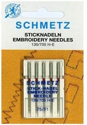 Schmetz Sticknadeln Dicke 75 - 1 x 5 Nadeln auf Karte