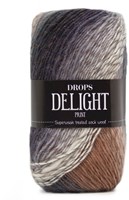 Drops Delight 02 Plym-beige-heather
