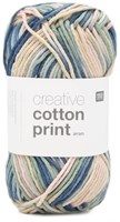 Rico Creative Cotton Aran Print 39 Blau-Puder Mix