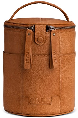 MUUD Saturn Whiskey - Handgefertigte Ledertasche für Bastelprojekte 20xØ16cm