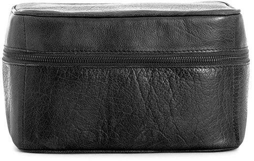 MUUD Shadow Black - Handgefertigte Aufbewahrungstasche aus Leder, 15 x 23 x 16 cm
