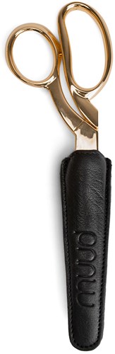 MUUD Etúi Black - Handgefertigtes Lederetui für Scheren 12x2x4cm