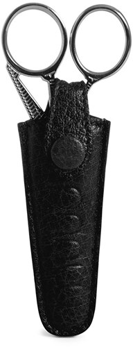 MUUD Espoo Black - Handgefertigtes Lederetui für Scheren 3,5x2x8cm