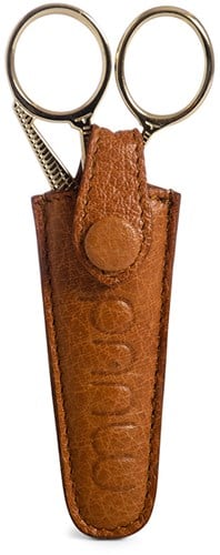 MUUD Espoo Whiskey - Handgefertigtes Lederetui für Scheren, 3,5 x 2 x 8 cm