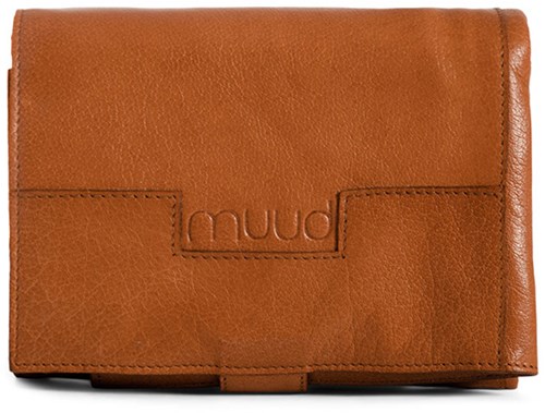 MUUD Stockholm Whiskey - Handgefertigte Ledertasche für austauschbare Stricknadeln, 31 x 38 x 8 cm