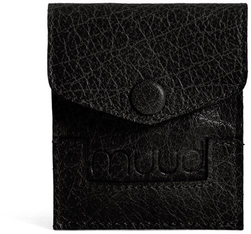 MUUD Bergen Black - Handgefertigte Ledertasche für Bastelzubehör 9,5 x 8 cm