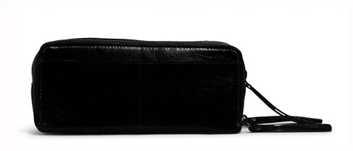 MUUD Harmony Black - Handgefertigte Leder-Basteltasche Schwarz - 9 x 22 cm