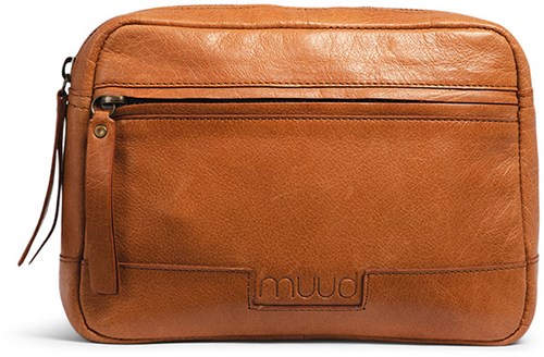 MUUD Sandnes Whiskey - Handgefertigte Ledertasche für Bastelartikel Whiskey - 15 x 22 cm