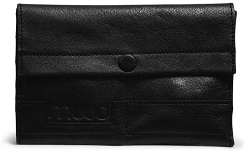MUUD Hala Schwarz - Handgefertigte Häkeltasche aus Leder, 17 x 28 cm