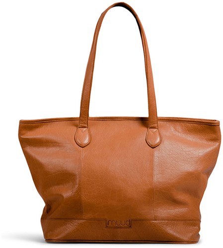 MUUD Sara Whiskey - Handgefertigte Ledertragetasche 28 x 33 cm