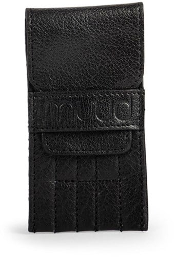 MUUD Eva Black - Handgefertigtes Lederetui für Nadeln 12x6cm