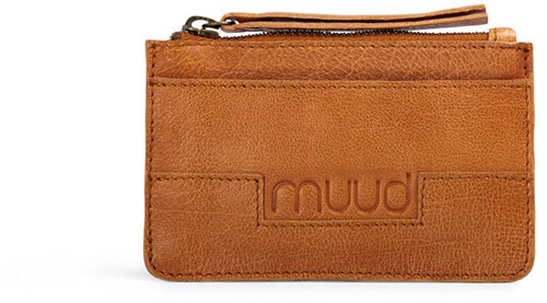 MUUD Dallas Whiskey - Handgefertigte Lederbrieftasche 8x13cm