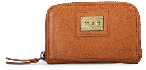 MUUD Daisy Whiskey - Handgefertigte Lederbrieftasche 8x12,5x2cm