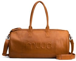 MUUD Drew XL. Handgefertigte Wochenendtasche aus Leder, 60 x Ø 34 cm