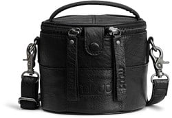 MUUD Saturn mini. Handgefertigte kleine Ledertasche 13xØ14cm