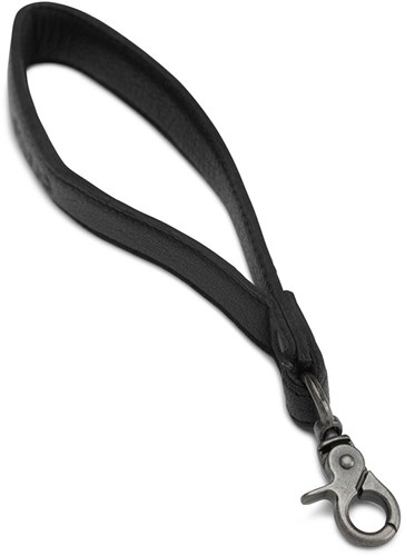 MUUD Cami XL Schwarz - Handgefertigter Ledertaschengriff 21 x 2,2 cm