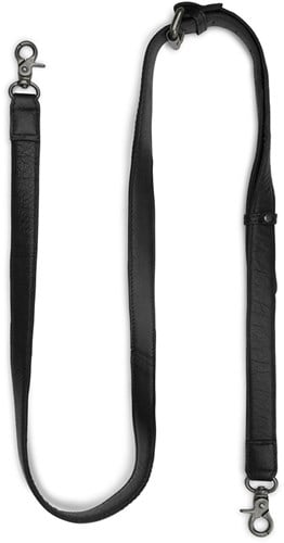 MUUD Caia Black - Handgefertigter Ledertaschengriff 127-150 x 2 cm