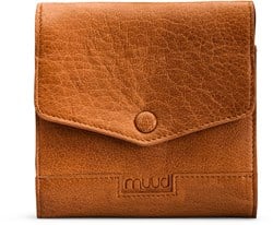 MUUD Zivil. Handgefertigte Ledertasche 14 x 14 cm
