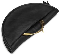 MUUD Dian - Handgefertigtes Portemonnaie aus schwarzem Leder, 24 x 12 cm-3