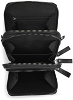 MUUD Dafne - Black Handgemaakt leren schoudertas 19 x 12 cm