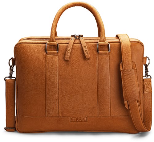 MUUD Drea - Whiskey Handgefertigte Laptoptasche aus Leder