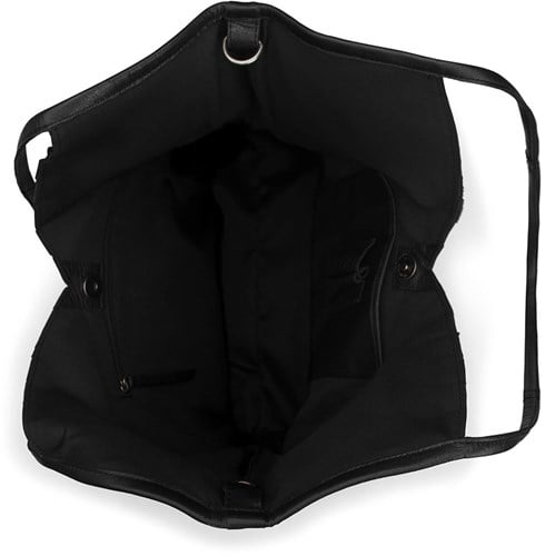 MUUD Dosy - Black Handgemaakt leren gevlochten handtas 29 x 43 cm