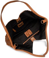 MUUD Dosy - Whiskey Handgefertigte geflochtene Lederhandtasche 29 x 43 cm-3