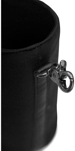 MUUD Daris - Schwarzer handgefertigter Flaschenhalter aus Leder, 18 x 10 cm-3