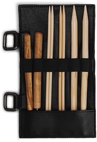 MUUD Carita E - Schwarze handgefertigte Ledertasche, klein, 21 x 12 cm-3