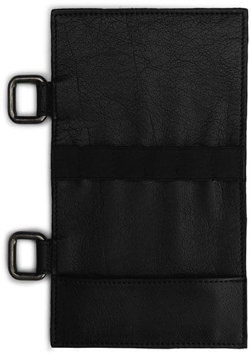 MUUD Carita E - Schwarze handgefertigte Ledertasche, klein, 21 x 12 cm-2
