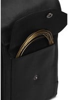 MUUD Betina XL - Black Handgemaakt leren etui 19 x 15 cm
