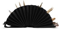 MUUD Betina XL - Schwarze handgefertigte Ledertasche 19 x 15 cm-3