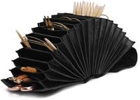 MUUD Betina XL - Schwarze handgefertigte Ledertasche 19 x 15 cm