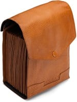 MUUD Betina XL - Whisky Handgefertigte Ledertasche 19 x 15 cm-2
